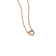 Tiffany 18K Rose Gold Open Diamond Heart Necklace